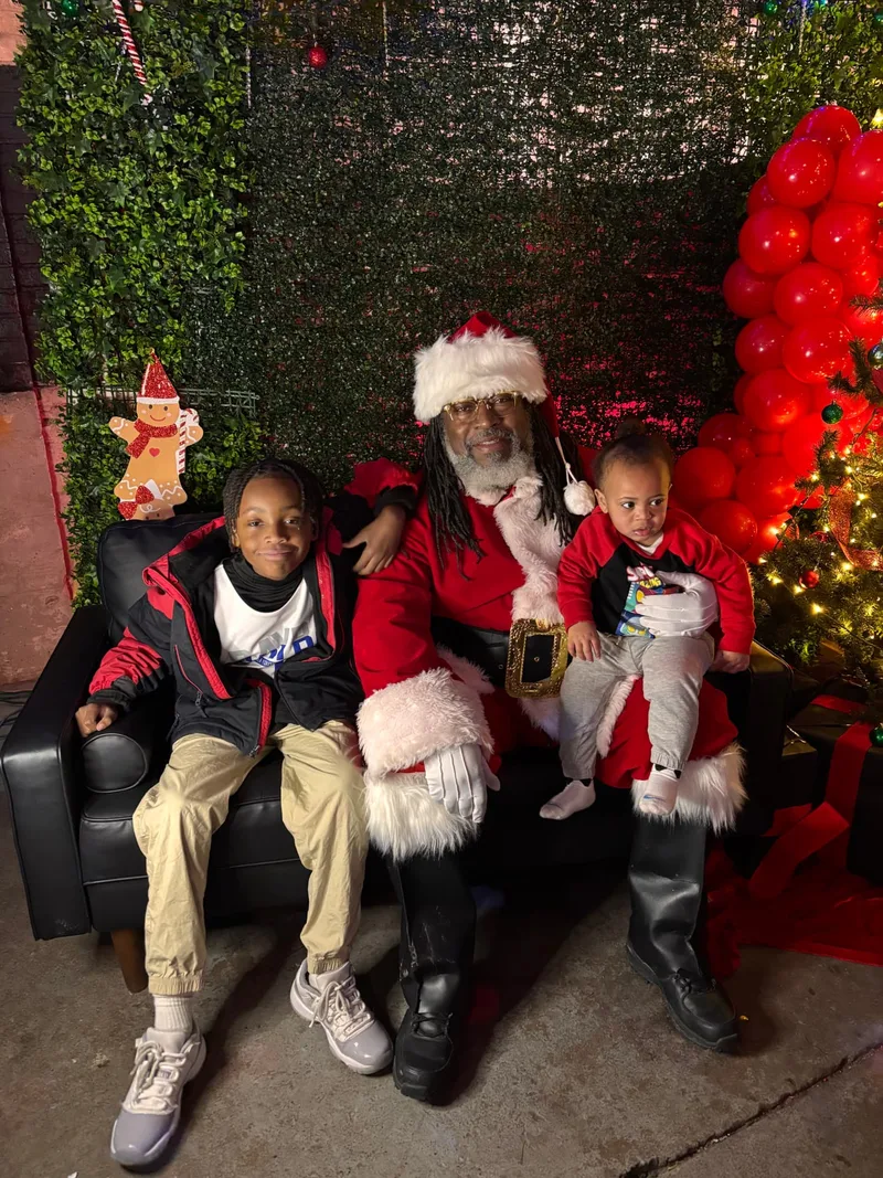 Community members celebrating at Toys for Tots 2025