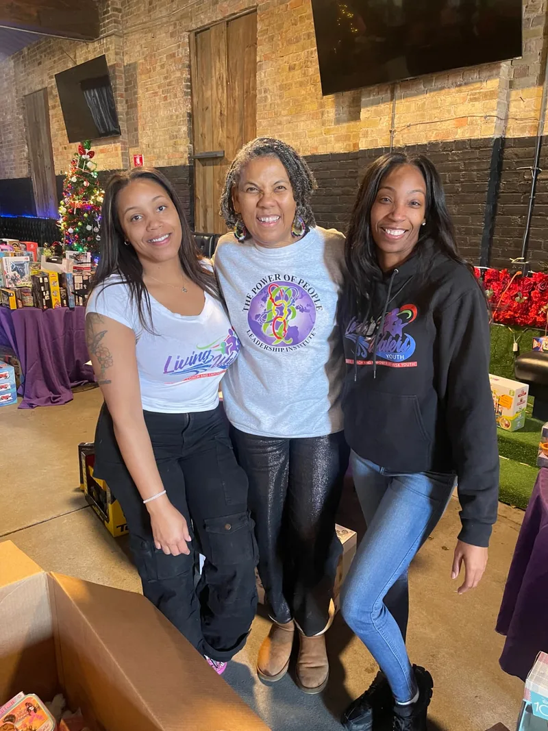 Community members and families gathered at the Toys for Tots 2024 holiday event